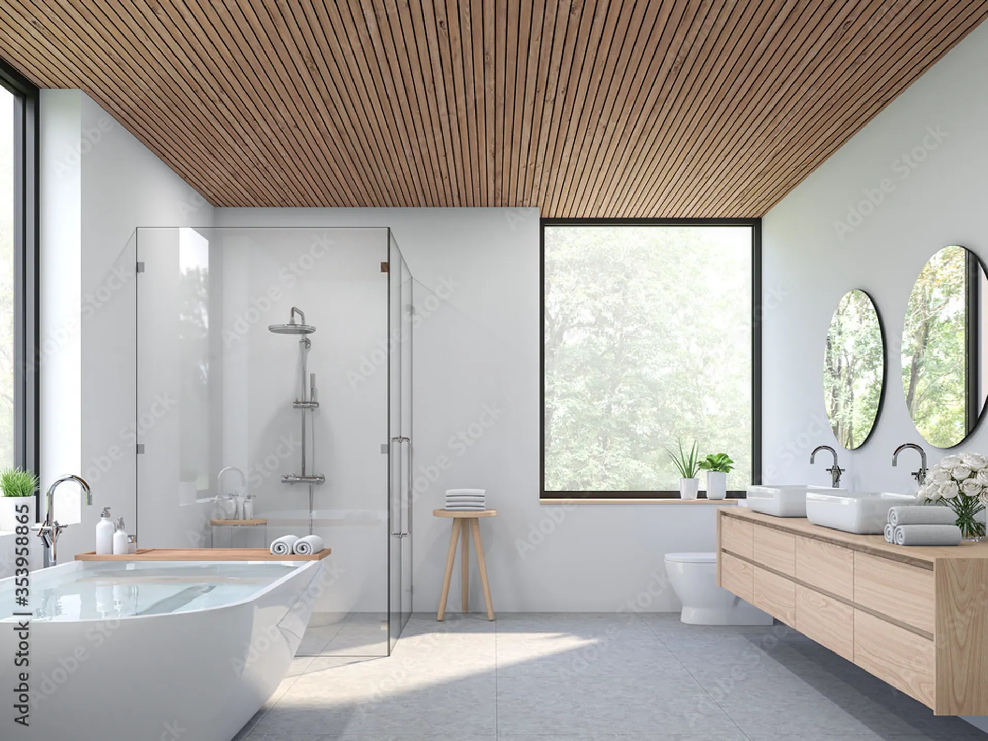 Helles modernes Badezimmer